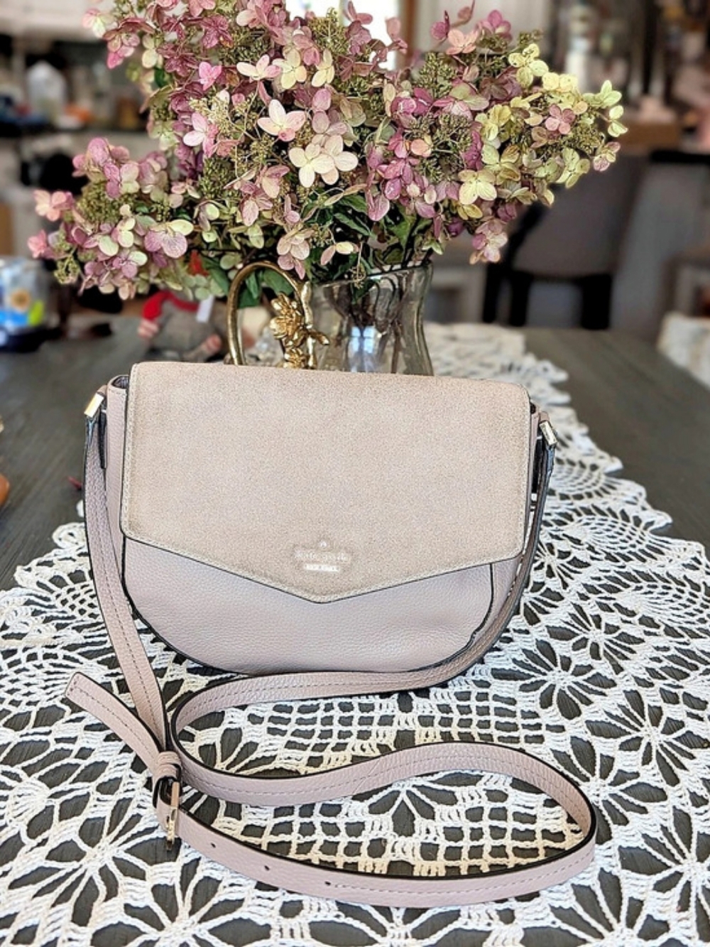 kate spade new york Spencer Court Livonia Crossbody Bag Taupe/Beige